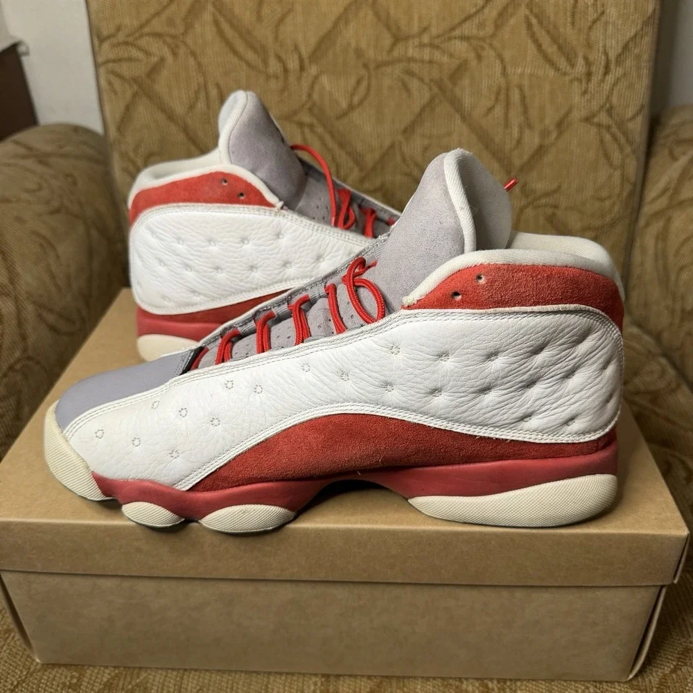 Nike Air Jordan 13 Retro Grey Toe Sneakers 2014 Men 9.5 414571-126 Leather Suede